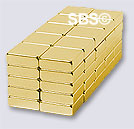 DC Magnet 12x12x4 Gold (50)