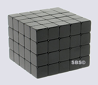 DC Magnet 6mm CUBE Black (100)
