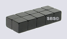 DC Magnet 6mm CUBE Black (10)