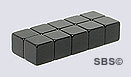 DC Magnet 6mm CUBE Black (10)