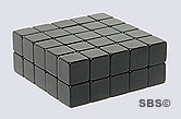 DC Magnet 6mm CUBE Black (50)