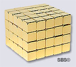 DC Magnet 6mm CUBE Gold (100)