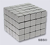 DC Magnet 6mm CUBE Hematite color (100)