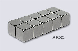DC Magnet 6mm CUBE Hematite color (10)