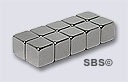 DC Magnet 6mm CUBE Hematite color (10)