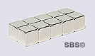 DC Magnet 6mm CUBE Silver (10)