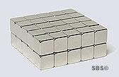 DC Magnet 6mm CUBE Silver (50)