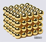 DC Magnet 6mm Round Gold (100)