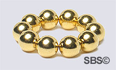 DC Magnet 6mm Round Gold (10)
