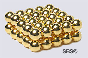 DC Magnet 6mm Round Gold (50)