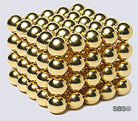 DC Magnet 8mm Round Gold (100)