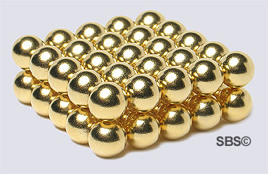 DC Magnet 8mm Round Gold (50)