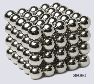 DC Magnet 8mm Round Silver (100)