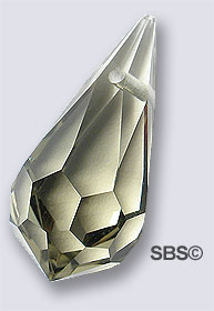Preciosa 9x15 Teardrop - Black Diamond