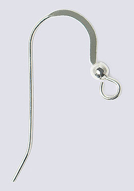 Sterling Silver Flat Ear Wires(10 pair)