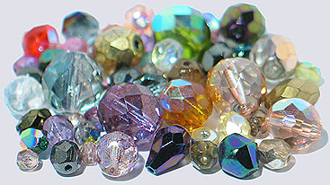 Czech Firepolish Transparent  / AB Luster Asst. (100 grams)