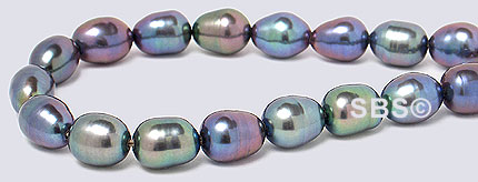 Fresh Water Pearls 4.5x6mm Peacock