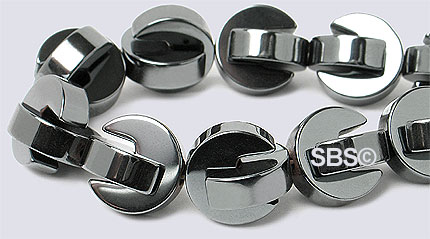 Hematite 10mm Pacman Shape (non-magnetic)