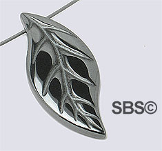 Hematite 12x25mm Leaf (non-magnetic)