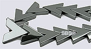 Hematite 17mm V-Shape (non-magnetic)