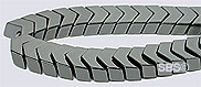 Hematite 9mm V-Shape (non-magnetic)