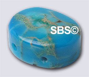 Impression Jasper 12x15 Flat Oval 2-Hole (100)