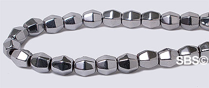Metallic Magnetic Hematite 4x4 Diamond - SILVER