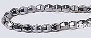 Metallic Magnetic Hematite 4x4 Diamond - SILVER