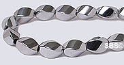 Metallic Magnetic Hematite 5x8 (4-sided Swirl) SILVER