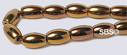 Metallic Magnetic Hematite 5x8 Rice - COPPER