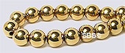 Metallic Magnetic Hematite 6mm - GOLD