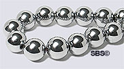 Metallic Magnetic Hematite 8mm - SILVER