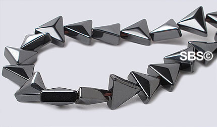 Magnetic Hematite 6mm Flat Triangle AAA Grade