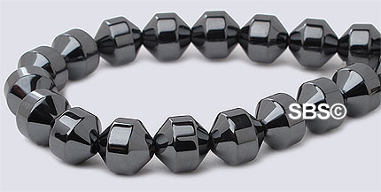 Magnetic Hematite 6mm Double Cone AAA Grade