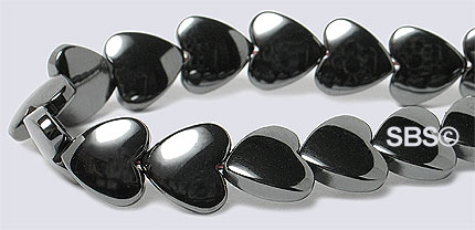 Magnetic Hematite 8mm Heart AAA Grade