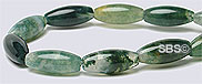 Green Moss Agate 5x12 Rice