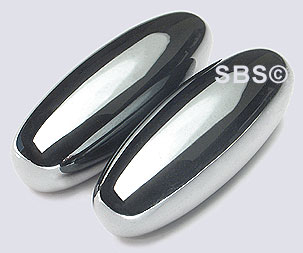 High Power Magnetic Hematite 14x40mm Olives (1 Pair)