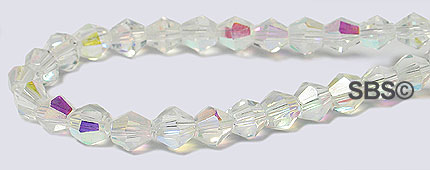 Oriental Crystal 4mm Bicone - Crystal AB
