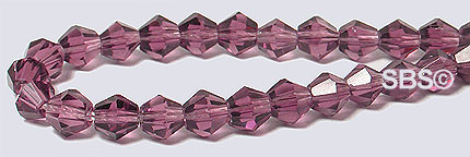 Oriental Crystal 4mm Bicone - Dark Amethyst