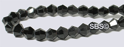 Oriental Crystal 4mm Bicone - Jet
