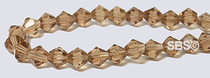 Oriental Crystal 4mm Bicone - Smokey Topaz
