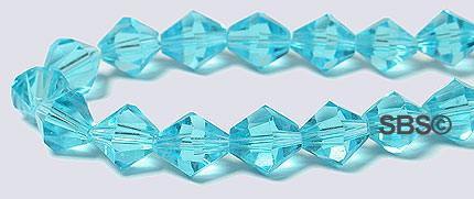 Oriental Crystal 6mm Bicone - Aquamarine