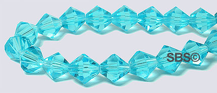 Oriental Crystal 6mm Bicone - Dark Aqua