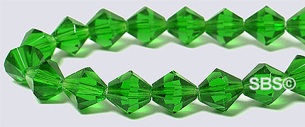 Oriental Crystal 6mm Bicone - Dark Green