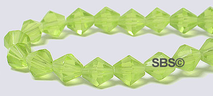 Oriental Crystal 6mm Bicone - Lime