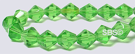 Oriental Crystal 6mm Bicone - Peridot