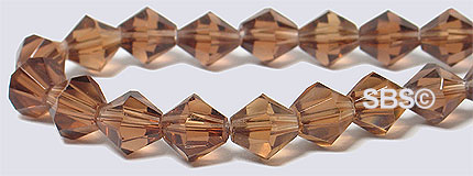 Oriental Crystal 6mm Bicone - Smokey Topaz