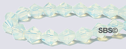 Oriental Crystal 6mm Bicone - White Opal