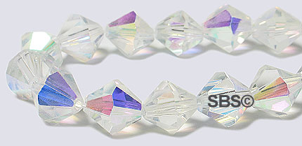 Oriental Crystal 8mm Bicone - Crystal AB