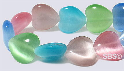 Cats Eye - Pastel 12mm Puff Heart